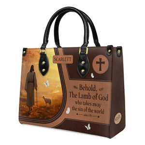 Behold The Lamb Of God Who Takes Away The Sin Of The World John 1 29 HHRZ23080821BE Leather Bag