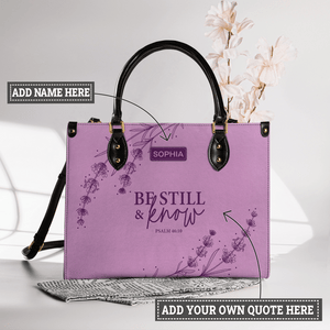 Faith Lavender Flower HHRZ30057595VL Leather Bag