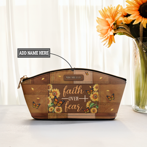 Faith Over Fear Butterfly Sunflower TTRZ04024256VJ Eclipse Makeup Bag