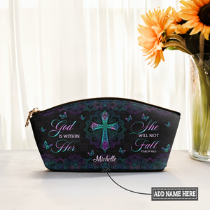 God Is Within Her She Will Not Fall Psalm 46 5 Mandala Style TTRZ04024346MM Eclipse Makeup Bag