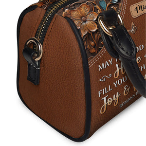 Faith Butterfly Leather Carving Custom Quote NNRZ01080299FY Mini Satchel