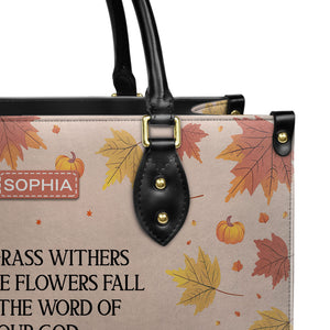 Faith Fall Custom Quote HHRZ03073438RC Leather Bag