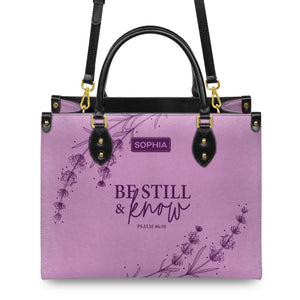 Faith Lavender Flower HHRZ30057595VL Leather Bag