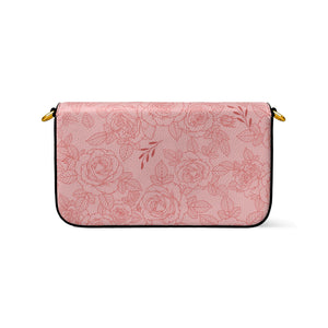 Faith Pink Flower Custom Quote NNRZ20083926CG Envelope Chain Crossbody Bag