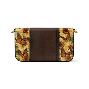 I Know The Plans I Have For You Jeremiah 29 11 Sunflower Butterfly NNRZ30078751GF Envelope Chain Crossbody Bag