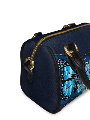 Simply Blessed Blue Butterfly Flower TTRZ29118276SL Mini Satchel