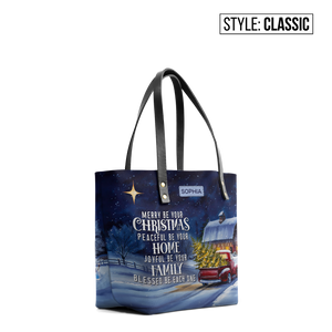 Merry Be Your Christmas TTRZ24102516FM Leather Tote Bag