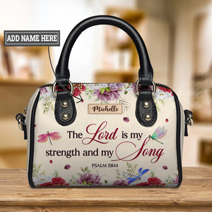 The Lord Is My Strength And My Song Psalm 118 14 Dragonfly Flower NNRZ29070745RS Mini Satchel