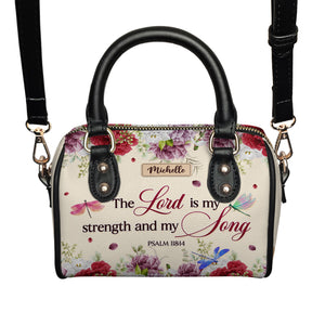 The Lord Is My Strength And My Song Psalm 118 14 Dragonfly Flower NNRZ29070745RS Mini Satchel