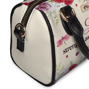 The Lord Is My Strength And My Song Psalm 118 14 Dragonfly Flower NNRZ29070745RS Mini Satchel