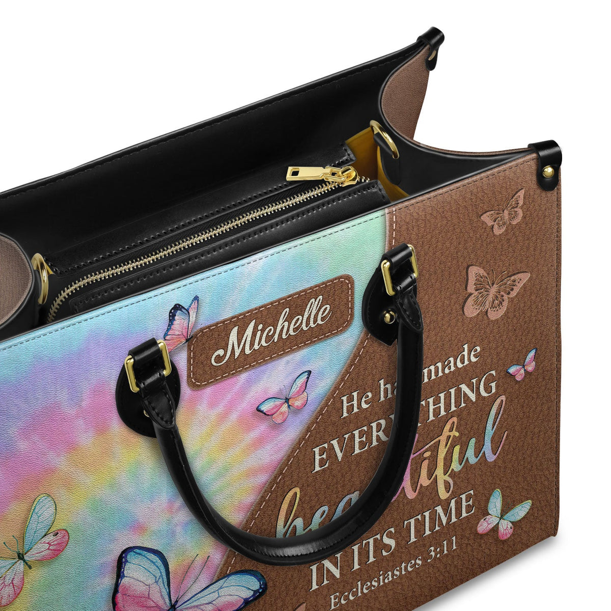 God Says You Are Beautiful - Lovely Butterfly Leather Bag - Christian -  Happykun