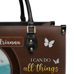 I Can Do All Things Through Christ Who Strengthens Me Philippians 4 13 Butterfly DNRZ3001003A Leather Bag