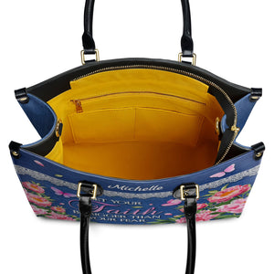 Let Your Faith Be Bigger Than Your Fear Butterfly Flower DNRZ2202001A Leather Bag