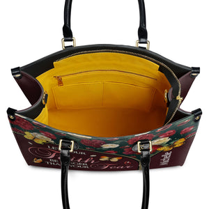 Let Your Faith Be Bigger Than Your Fear Butterfly Flower DNRZ2202002A Leather Bag