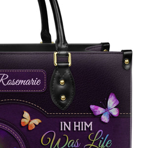 The Light Of All Mankind John 1 4 Jesus Butterfly NNRZ0302004A Leather Bag