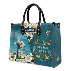 The Lord Is My Light And My Salvation Psalm 27 1 Hummingbird Daisy DNRZ3101002A Leather Bag