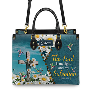 The Lord Is My Light And My Salvation Psalm 27 1 Hummingbird Daisy DNRZ3101002A Leather Bag