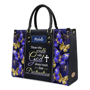 Those Who Walk With God Always Reach Their Destination Butterfly DNRZ0302002A Leather Bag