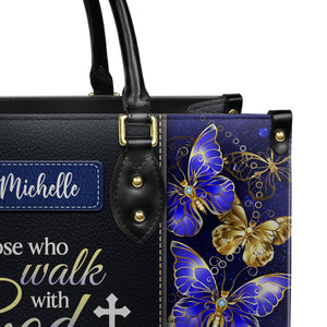 Those Who Walk With God Always Reach Their Destination Butterfly DNRZ0302002A Leather Bag