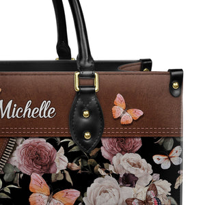 Walk By Faith Not By Sight 2 Corinthians 5 7 Butterfly Flower NNRZ1701001A Leather Bag