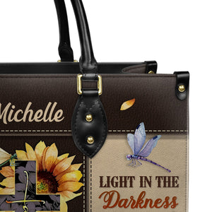 Way Maker Miracle Worker Sunflower Dragonfly DNRZ2202005A Leather Bag