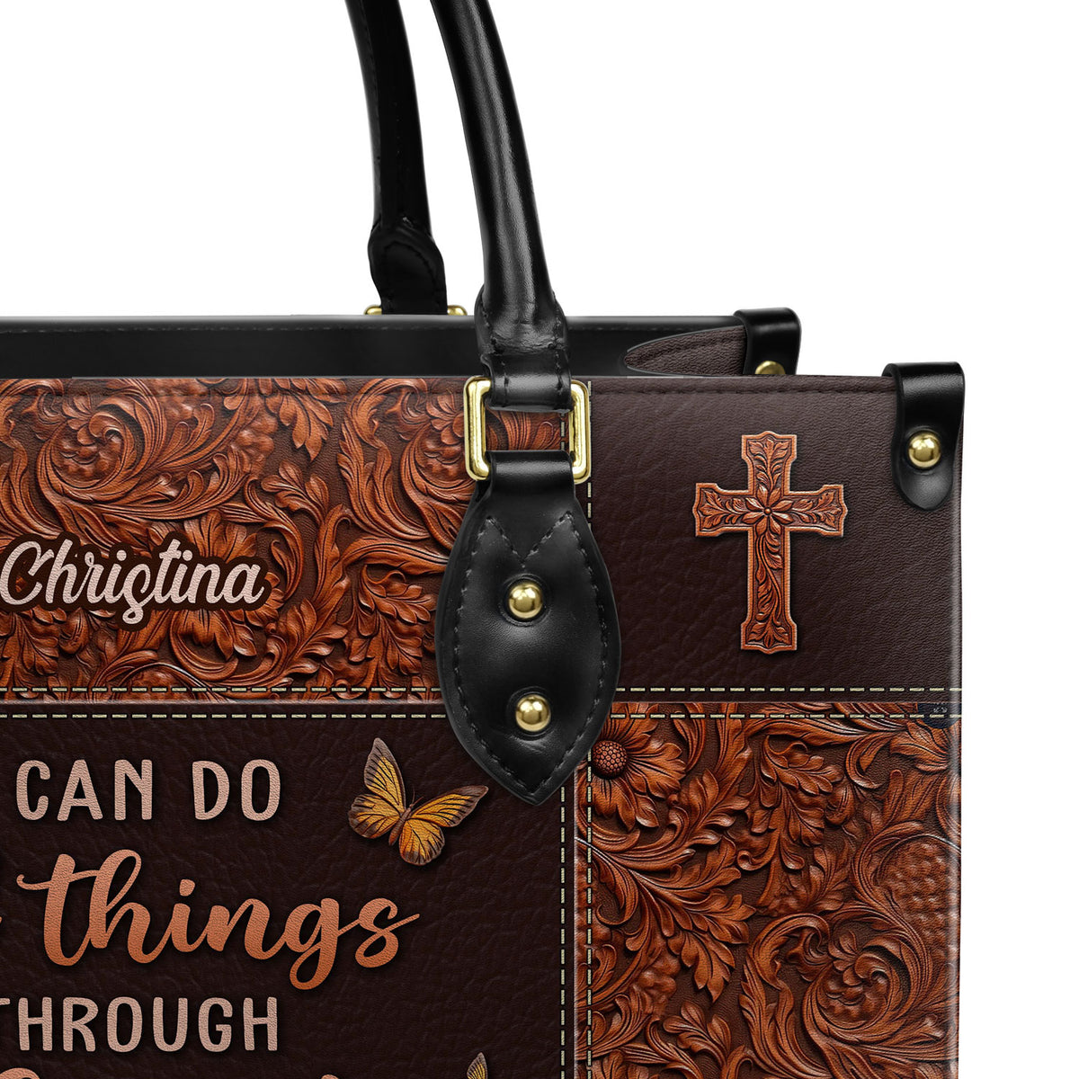 Blessed Purse Style Bible Cover for Women Black Faux Leather, Black Medium  : Christian Art Gifts: Amazon.in: Office Products