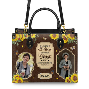 I Can Do All Things Through Christ Who Strengthens Me Philippians 4 13 HHRZ04126450EJ Leather Bag