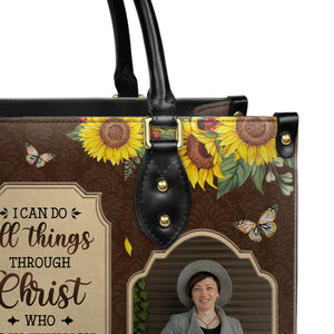 I Can Do All Things Through Christ Who Strengthens Me Philippians 4 13 HHRZ04126450EJ Leather Bag