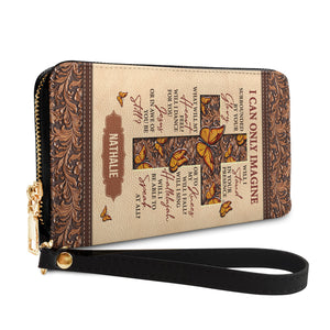 I Can Only Imagine Butterfly NNRZ110723149 Zip Around Leather Wallet