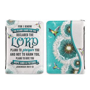 Plans To Give You Hope And A Future Jeremiah 29 11 13 Hummingbird Dandelion HHRZ29099127PE Bible Cover